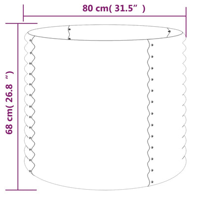 Jardinera De Acero Galvanizado Plateado 80x80x68 Cm_3