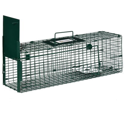 Outsunny Trampa Para Animales Vivos Con Puerta Para Ratones Pequeños 60x18x20 Cm_0