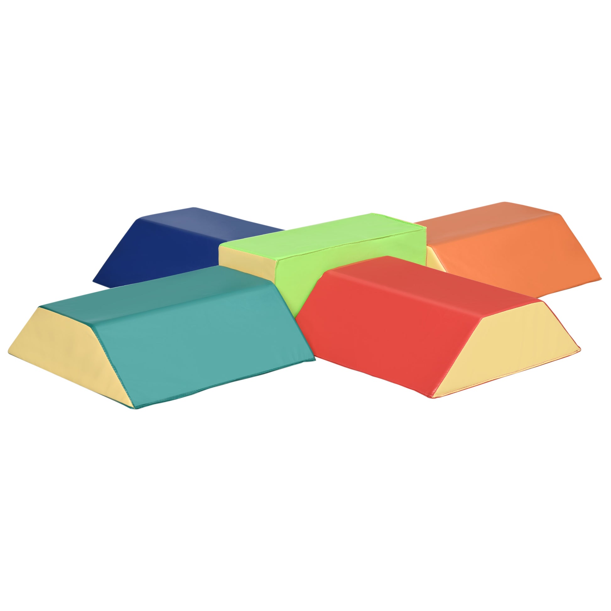 Homcom Juego De 5 Bloques De Espuma Para Niños De 12-36 Meses 48x19x48 Cm_0