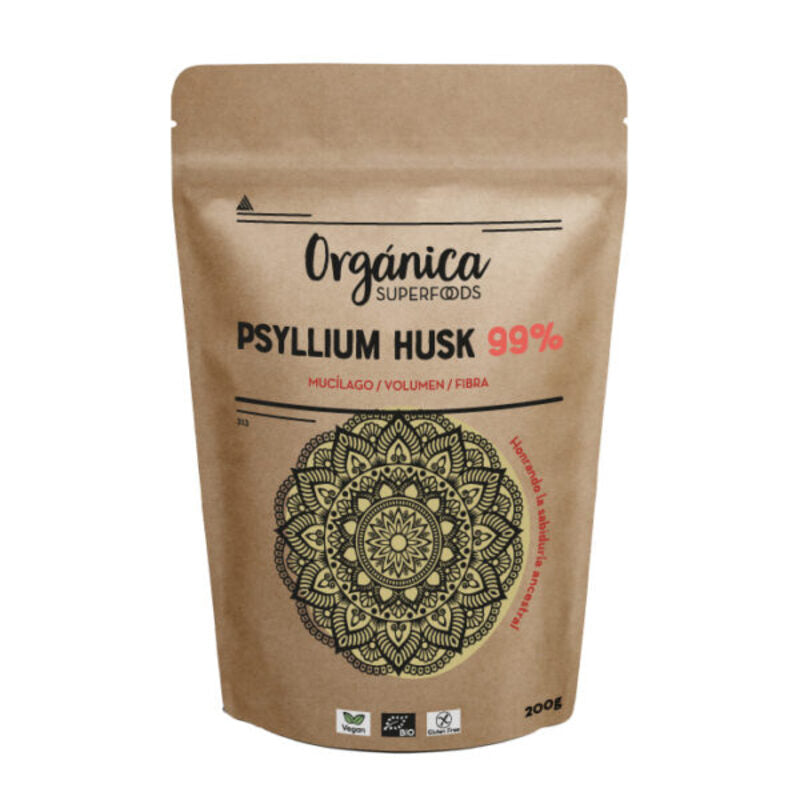 Psyllium Husk Bio Pureza 99% 200g - Orgánica Superfoods_0