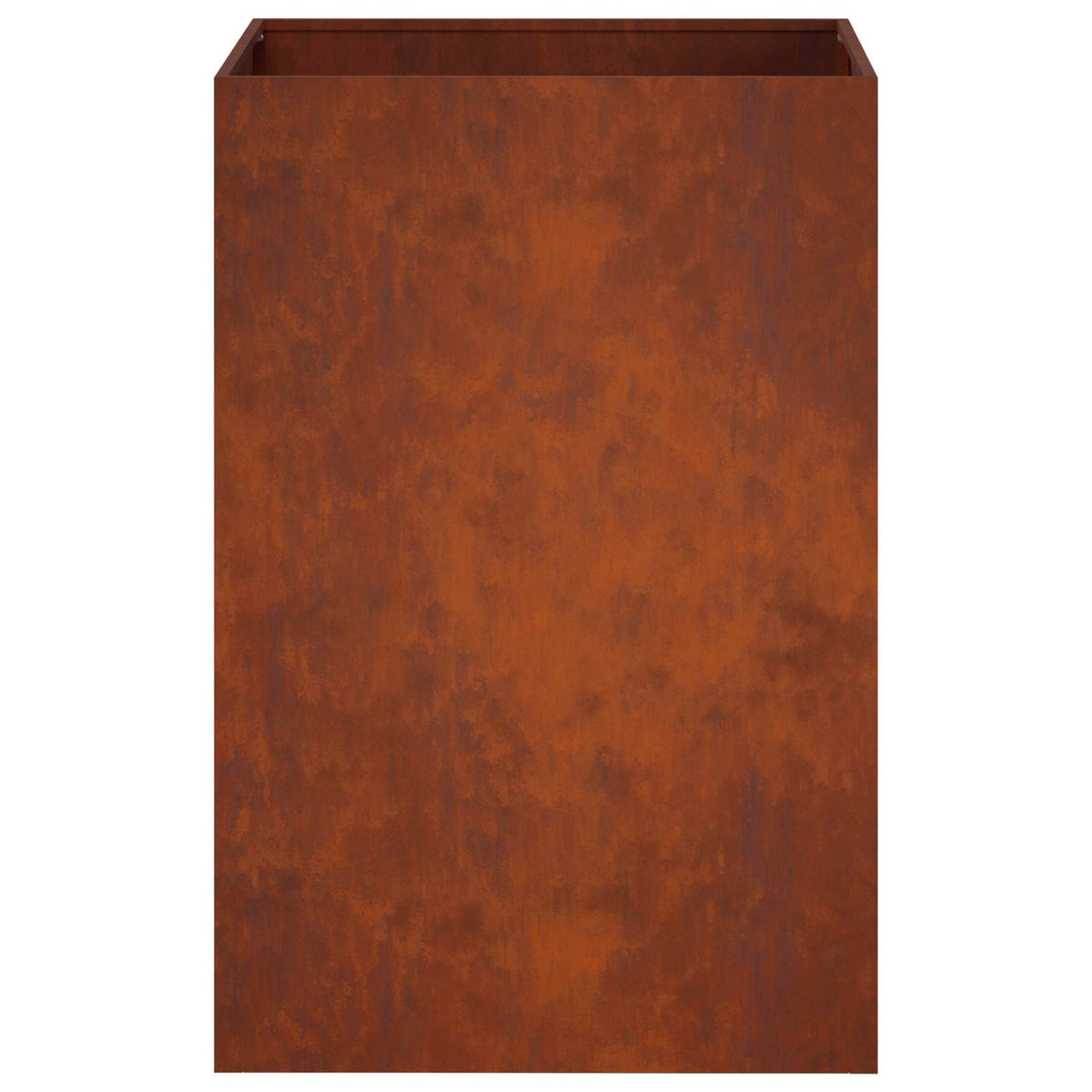 Macetero De Jardín 2 Uds. Oxidado 40 X 40 X 75 Cm Acero Oxidado_4