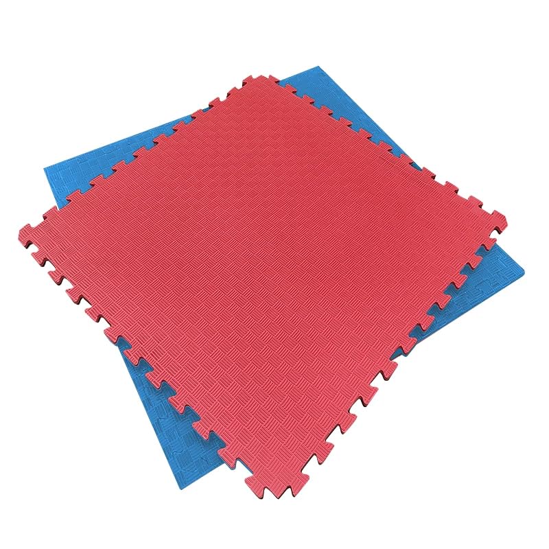 Artatami® Tatami Puzzle 1x1x20 mm Rojo - Azul Pack Ahorro【16 Unidades】Gimnasios - Fitness - Pilates - Yoga_0
