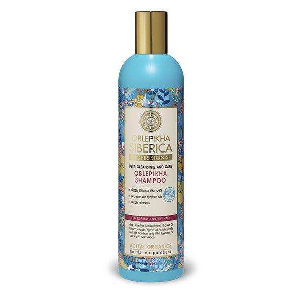 Champú para cabello normal y graso Oblepikha 400 ml
