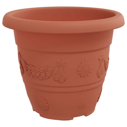 Macetas 24 Pcs Rojo Ladrillo Ø 22 X 18 Cm Plástico_5