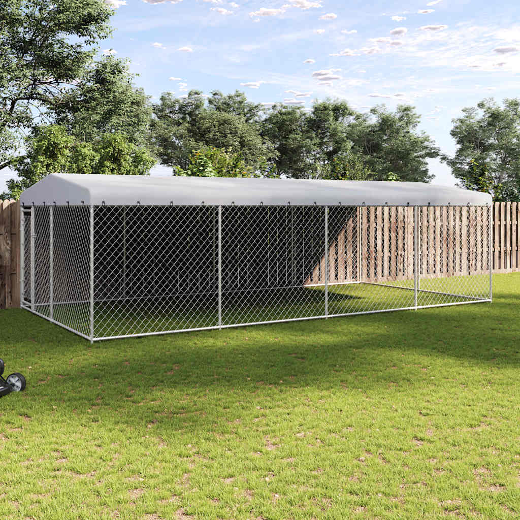 Perrera De Exterior Con Techo 7,6x3,8x2,3 M_1