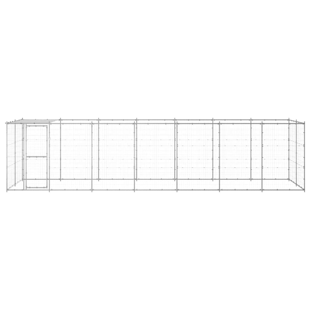 Perrera De Exterior De Acero Galvanizado Con Techo 16,94 M²_3
