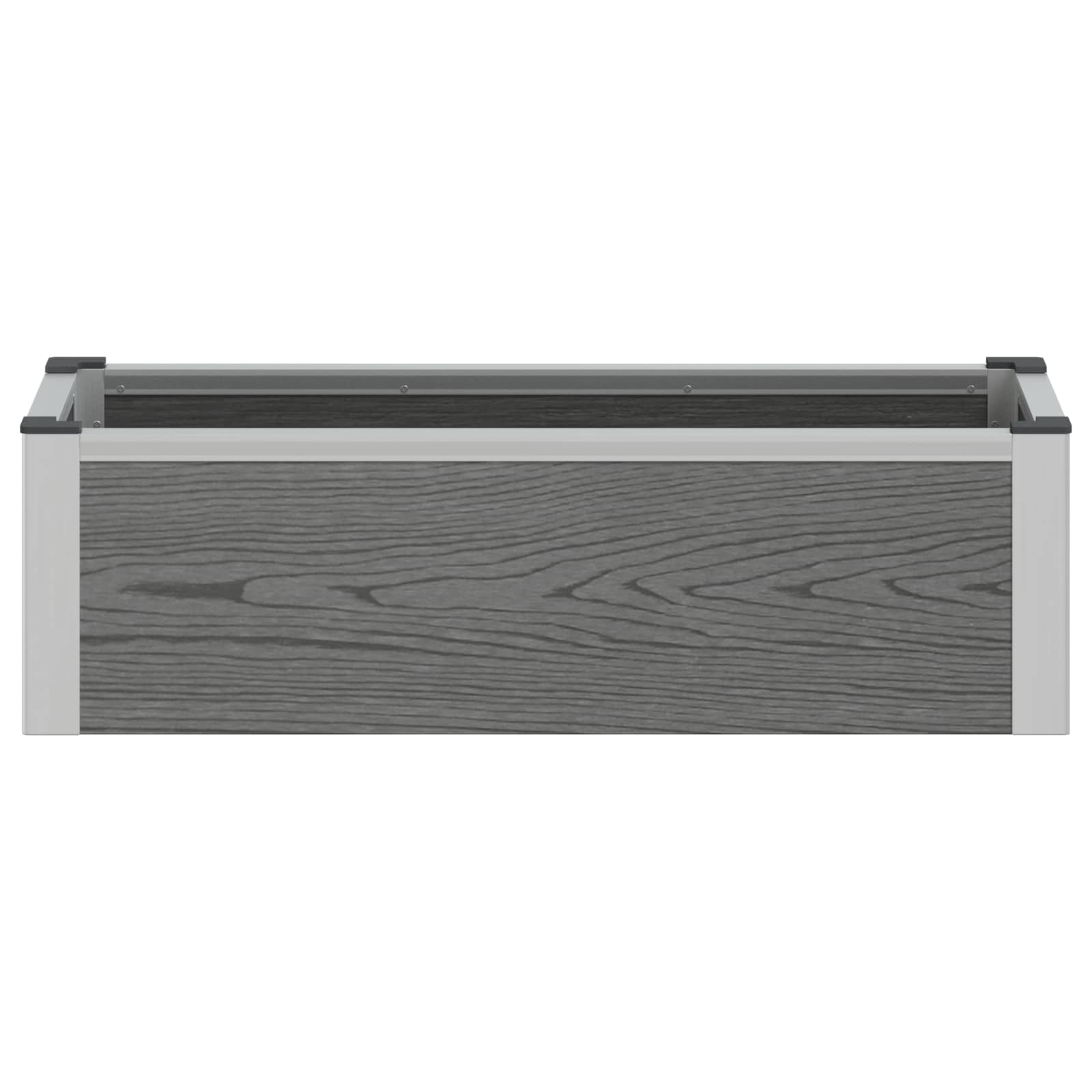 Arriate Elevado Gris 75 X 30 X 22 Cm Wpc Y Aluminio_3