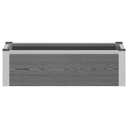 Arriate Elevado Gris 75 X 30 X 22 Cm Wpc Y Aluminio_3