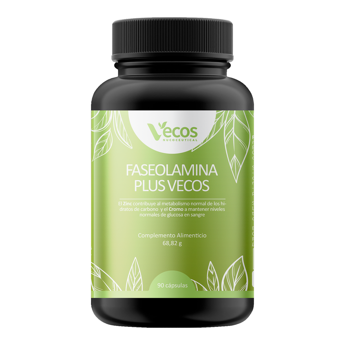 Faseolamina Plus 2400 Mg Vecos 90 Cápsulas | Bloqueador De Carbohidratos Y De Apetito | Con Banaba Y Cromo_0