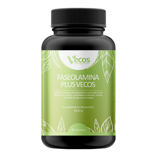 Faseolamina Plus 2400 Mg Vecos 90 Cápsulas | Bloqueador De Carbohidratos Y De Apetito | Con Banaba Y Cromo_0