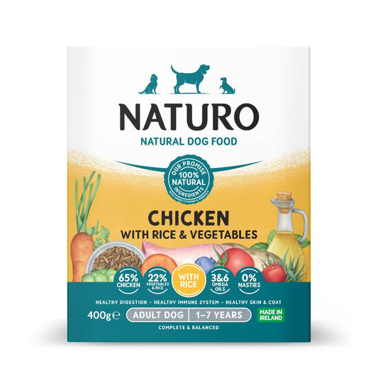 Naturo Comida Humeda Perro Pollo Arroz Y Veg 400g X 7 Tarrinas_0