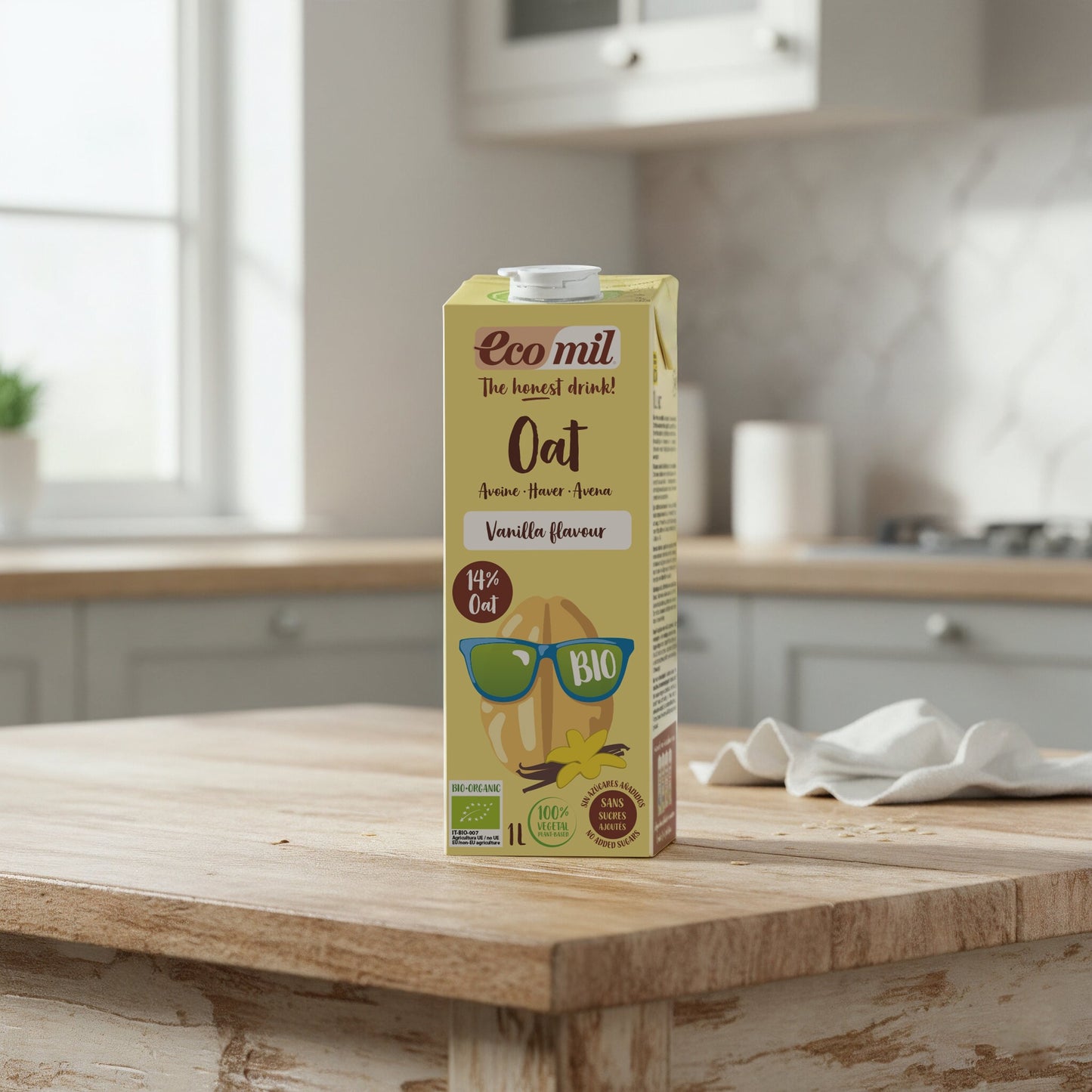Bebida de Avena Vanilla Sin azúcar Bio Ecomil 1 L