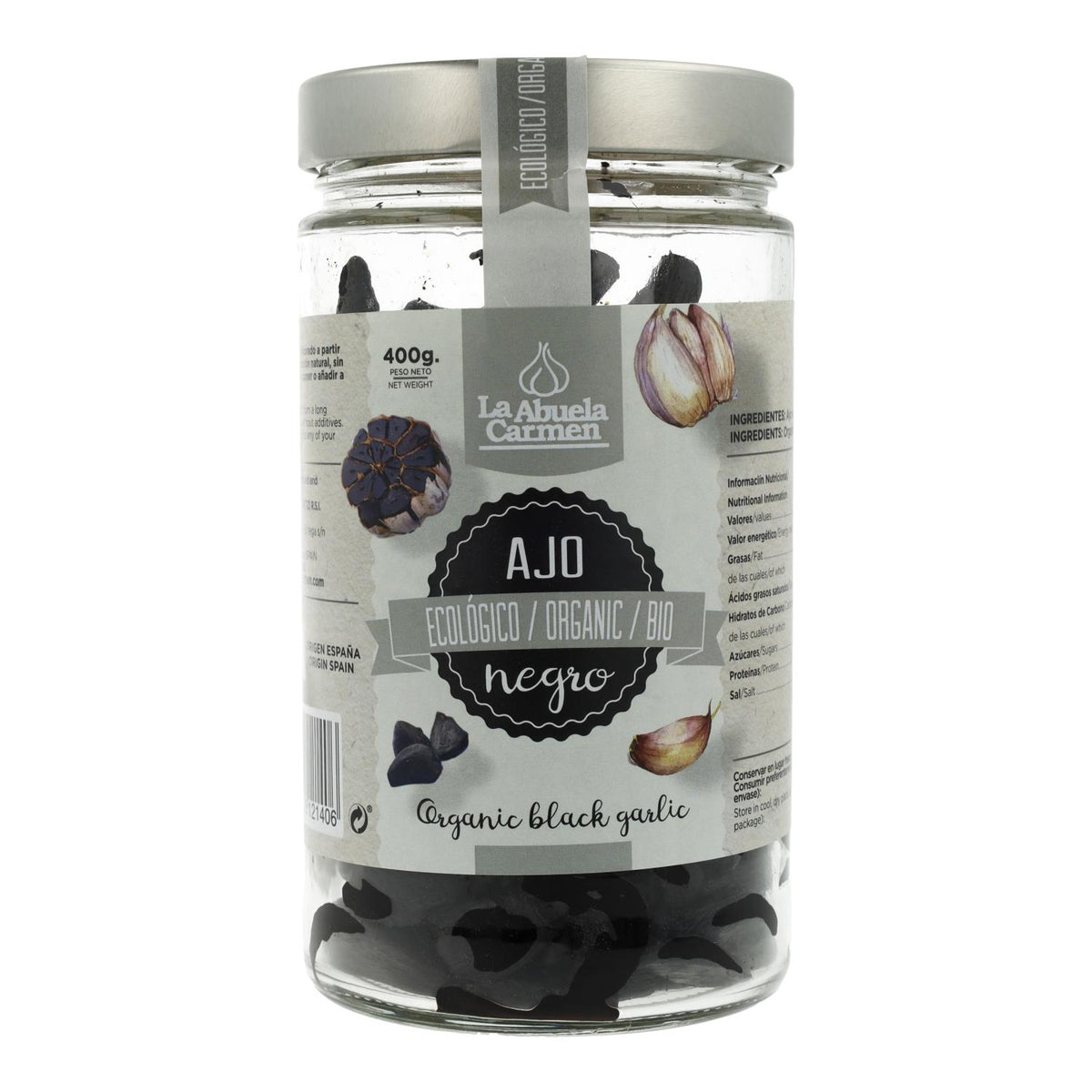 Ajo Negro tarrina de cristal La Abuela Carmen 400gr