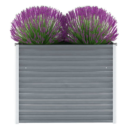 Arriate De Jardín De Acero Galvanizado Gris 100x40x77 Cm_1