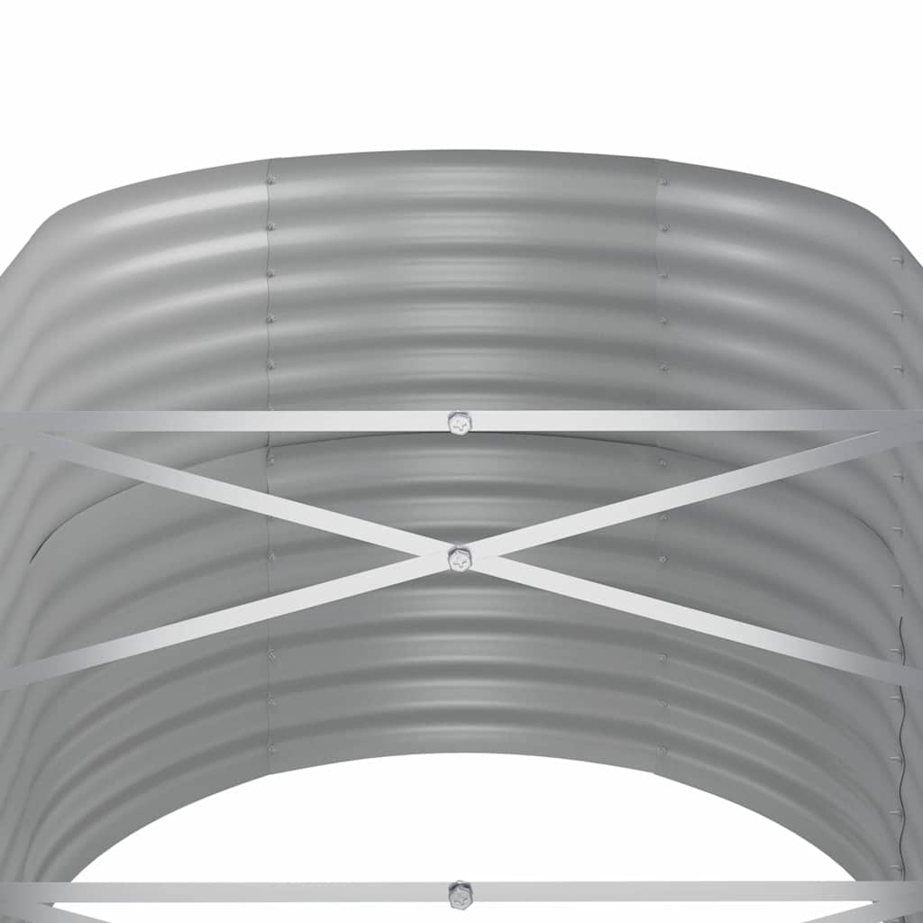 Jardinera Arriate Acero Galvanizado Plata 152x80x68 Cm_4
