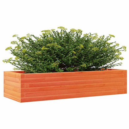 Jardinera De Madera Maciza De Pino Marrón Cera 110x40x23 Cm_3