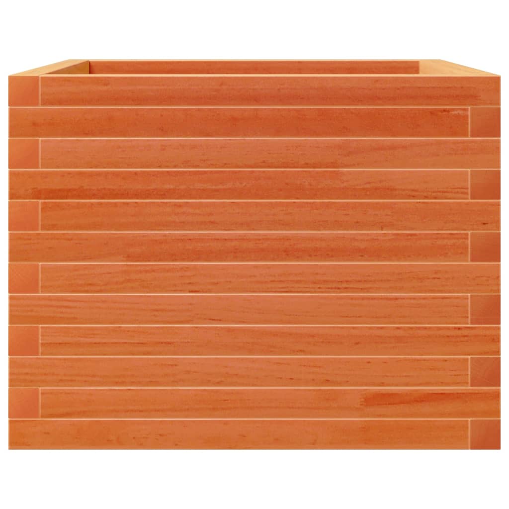 Jardinera De Madera Maciza De Pino Marrón Cera 60x60x45,5 Cm_5