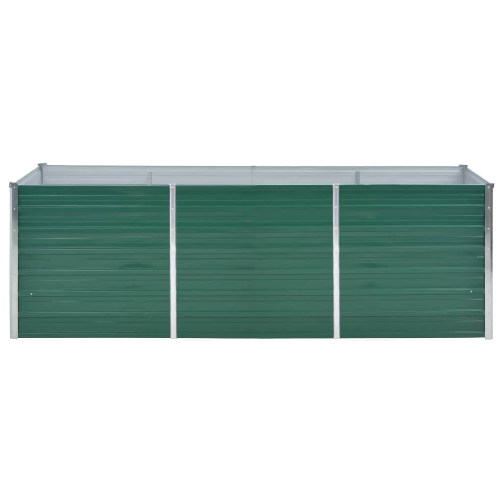 Arriate De Jardín De Acero Galvanizado Verde 240x80x77 Cm_3