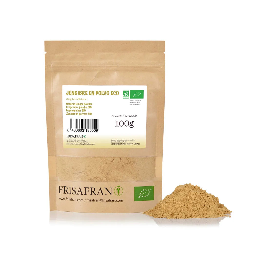Jengibre En Polvo Ecológico | Calidad | Frisafran 40 G_2