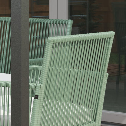 Conjunto De Jardín Outsunny Acero, Pe Verde Oscuro 100x56x80 Cm_4