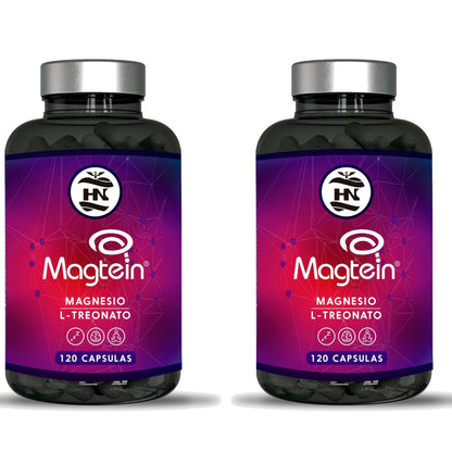 Pack 2 X Magtein® L-treonato De Magnesio 2000 Mg - 2 X 120 Cápsulas Vegetales_0