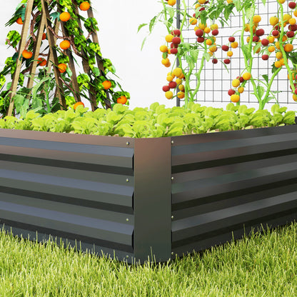 Outsunny Jardinera Con Celosía Para Plantas Trepadoras Y Fondo Abierto Gris_4