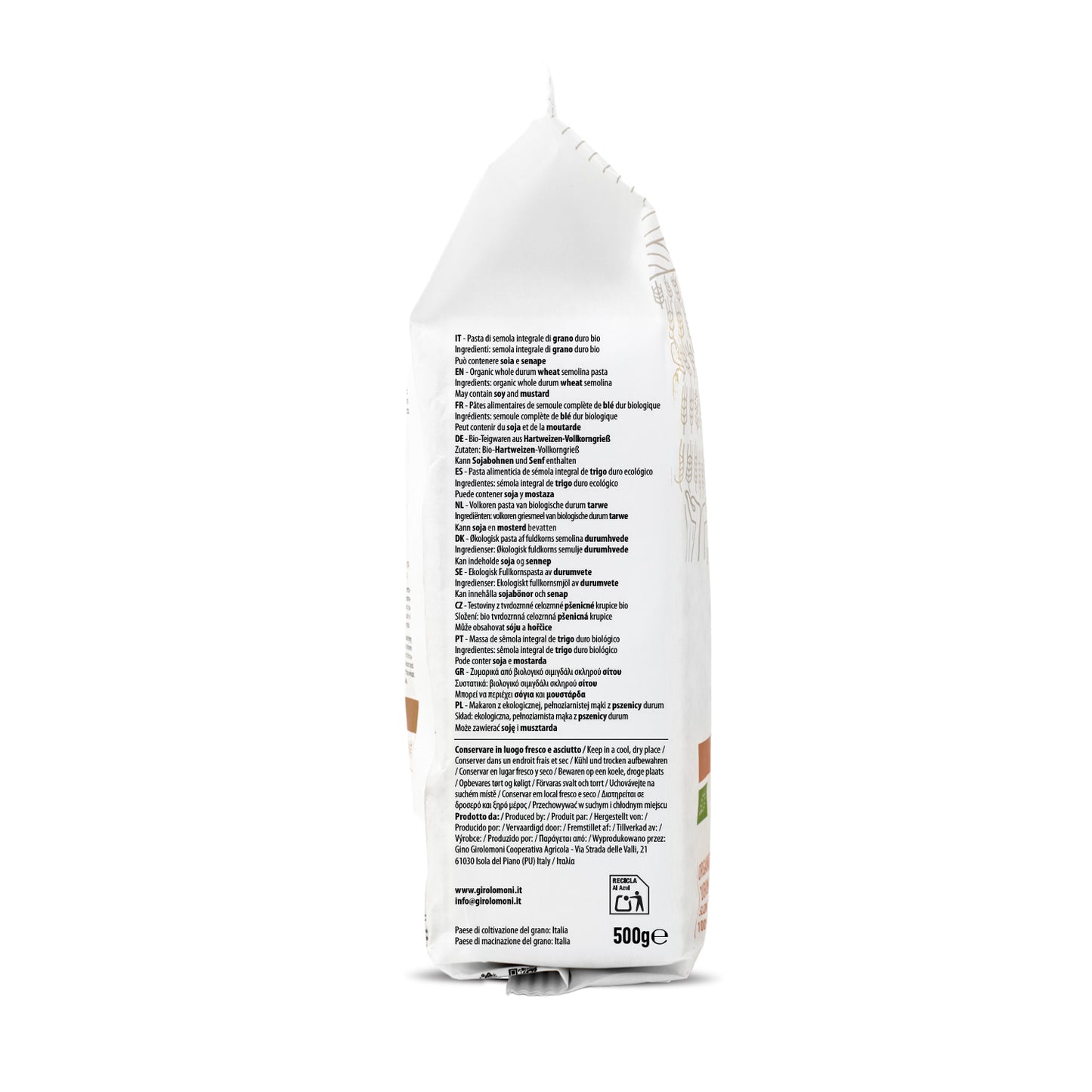Fusilli integral bio Girolomoni 500g