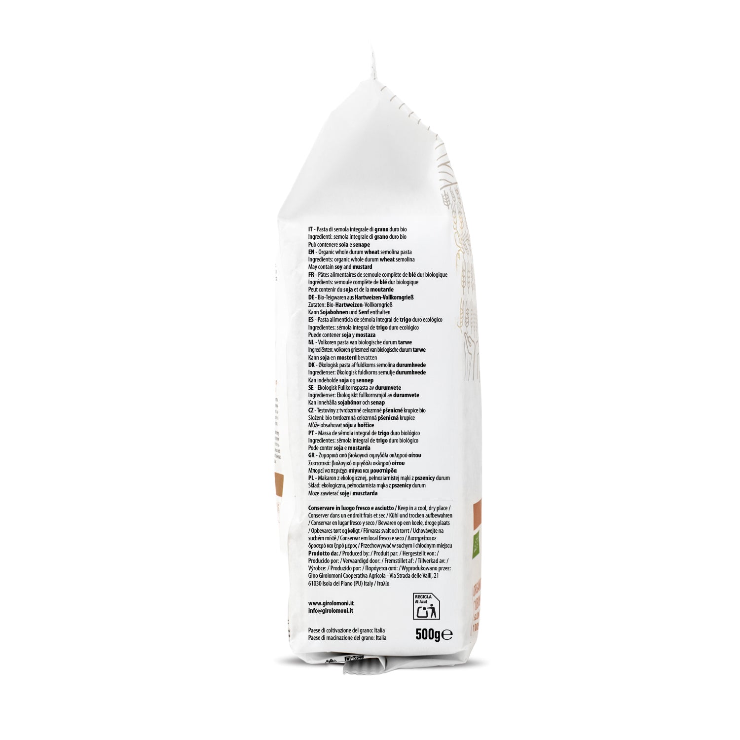 Fusilli integral bio Girolomoni 500g