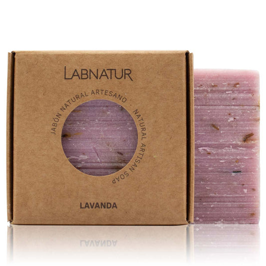 Jabón Natural Artesano de Lavanda Labnatur 100 g | Hidrata y Suaviza | Piel Sensible | Vegano_0
