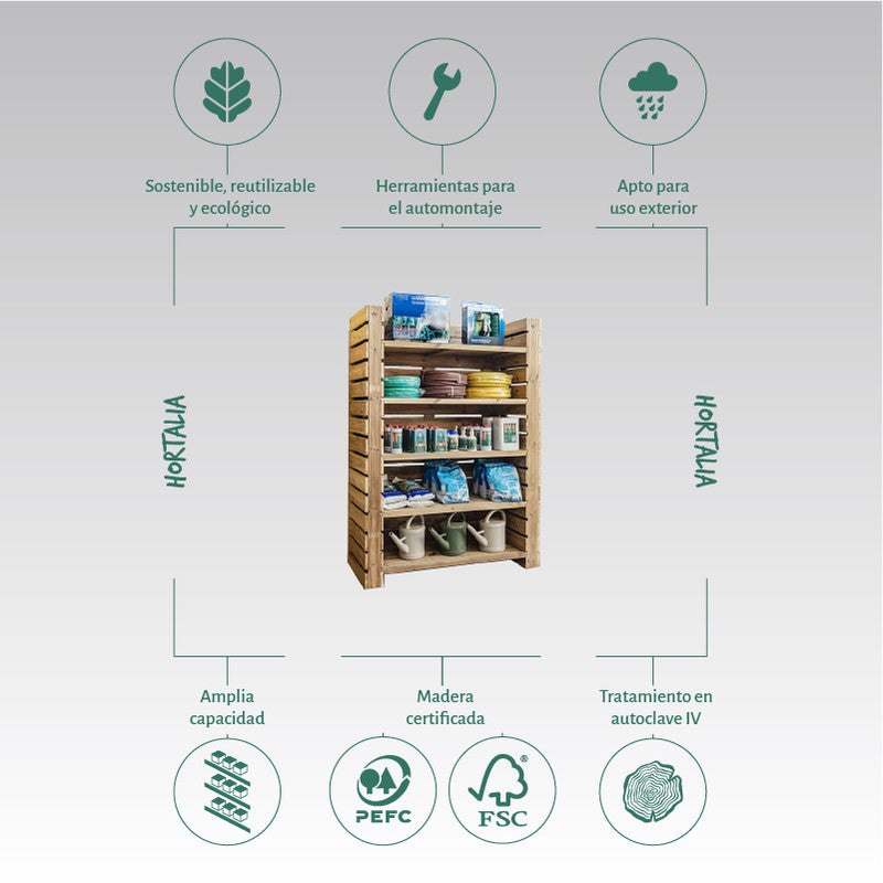 Estantería De Madera Para Plantas Maxima Hortalia_4