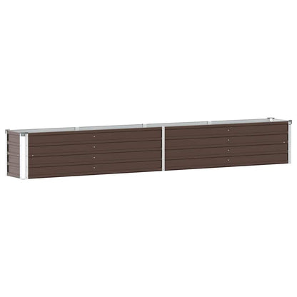 Arriate De Jardín De Acero Galvanizado Marrón 320x40x45 Cm_5