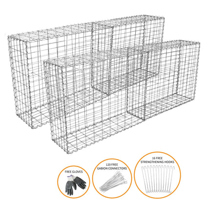 Cestas De Acero Inoxidable De Exterior 100 X 95 X 30cm Pack De 4_1