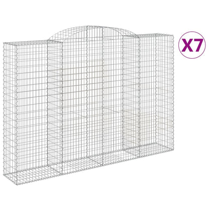 Cestas De Gaviones 7 Uds Forma De Arco Hierro 300x50x200/220 Cm_0