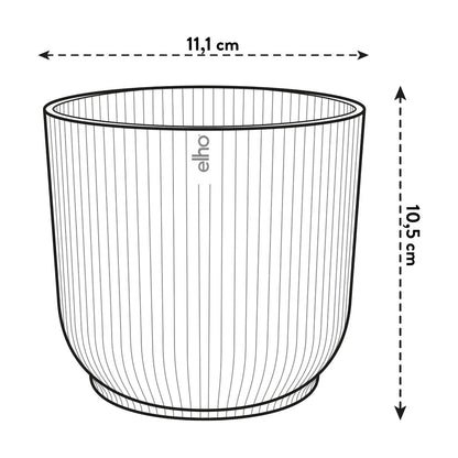 Maceta Blanco Lino Vibes Fold Round Mini Elho 11cm 100% reciclado