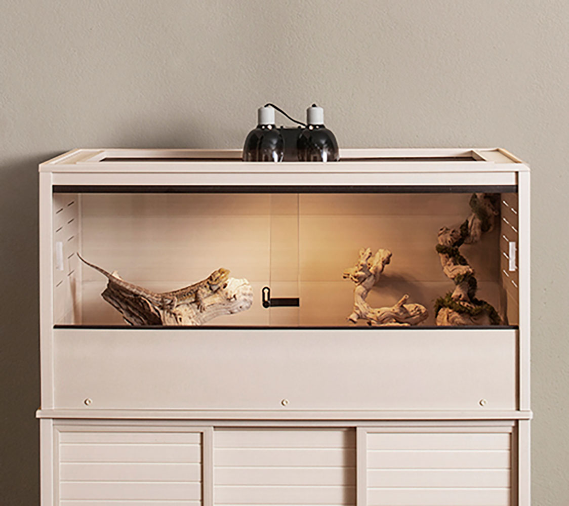 Terrario Grande Para Reptiles Y Otros Pequeños Animales Mojave - 122x61x58cm - Decorativo Para Interiores (marrón Claro)_1