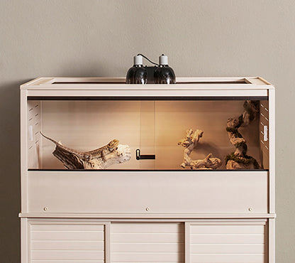 Terrario Grande Para Reptiles Y Otros Pequeños Animales Mojave - 122x61x58cm - Decorativo Para Interiores (marrón Claro)_1