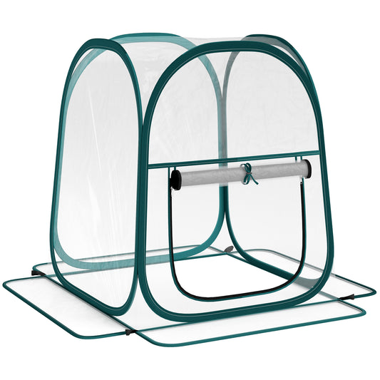 Outsunny Mini Invernadero Plegable Pop-up Con Puerta Enrollable Transparente_0