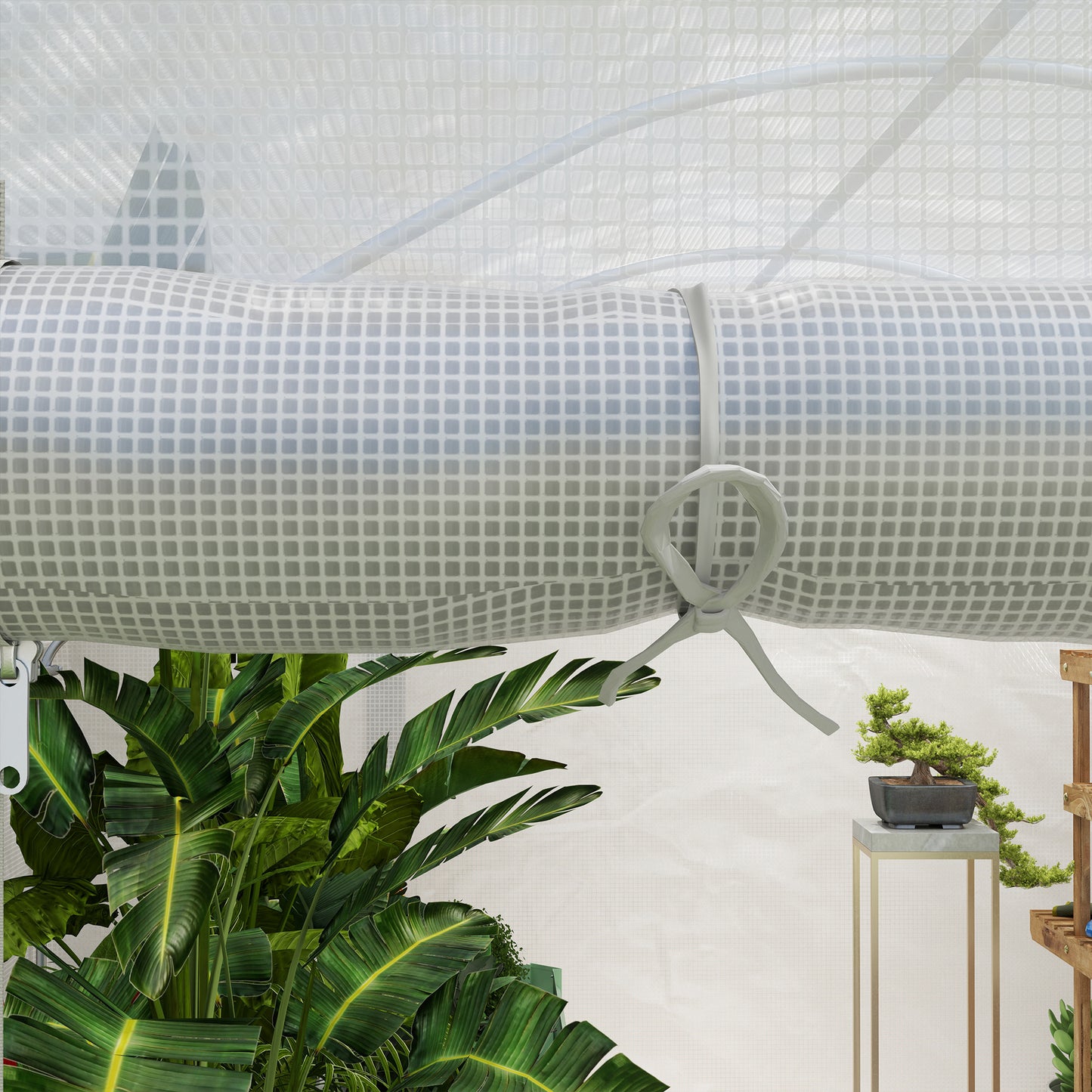 Outsunny Invernadero De Exterior 4x3x2 M Con Cubierta De Pe Anti-uv Blanco_3