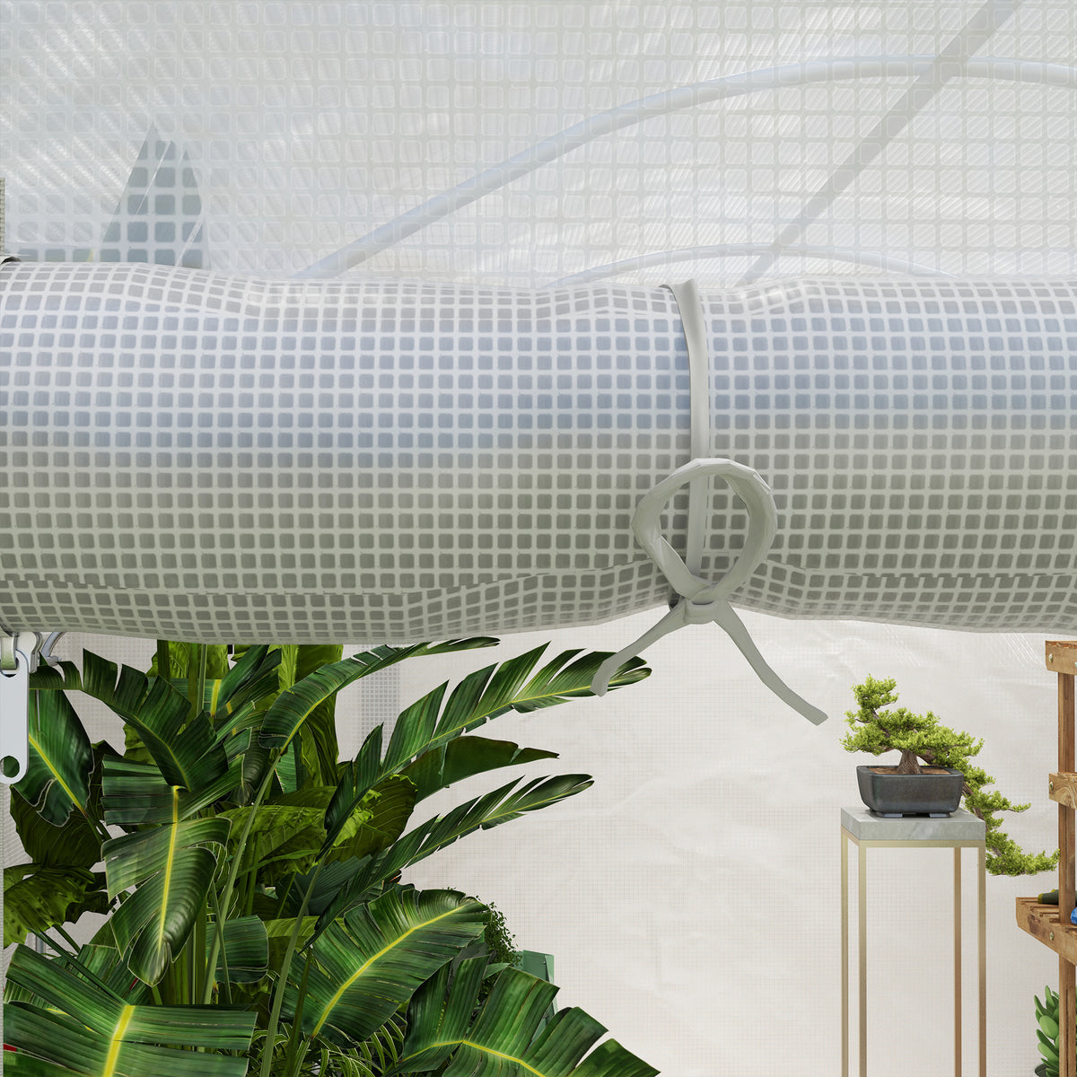 Outsunny Invernadero De Exterior 4x3x2 M Con Cubierta De Pe Anti-uv Blanco_3