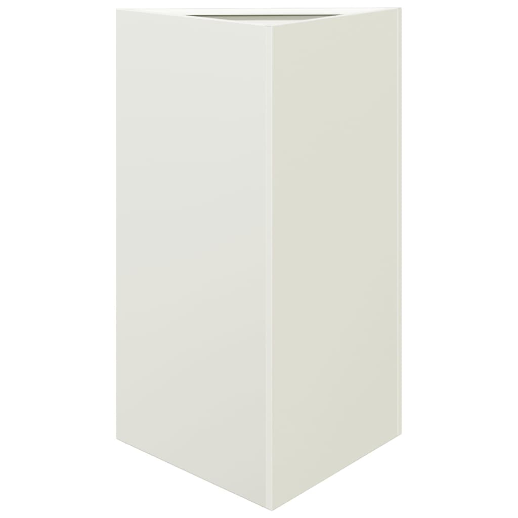 Jardinera Triangular Acero Blanco 50x43x75 Cm_0