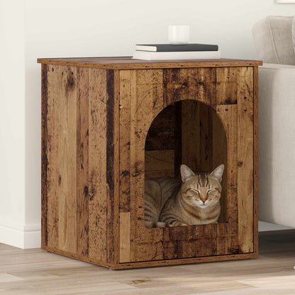 Casa Para Gatos Madera Vieja 53 X 52 X 62 Cm_1