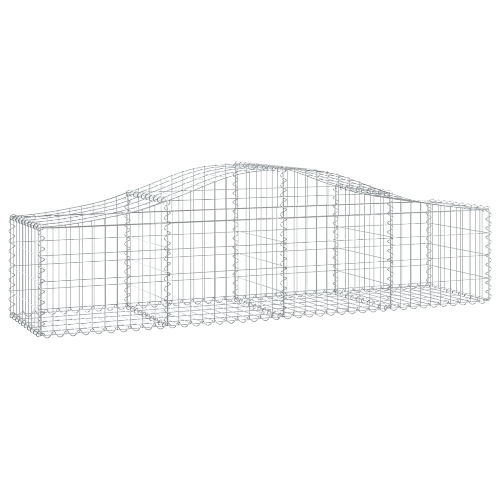 Cestas De Gaviones 25 Uds Forma De Arco Hierro 200x50x40/60 Cm_2