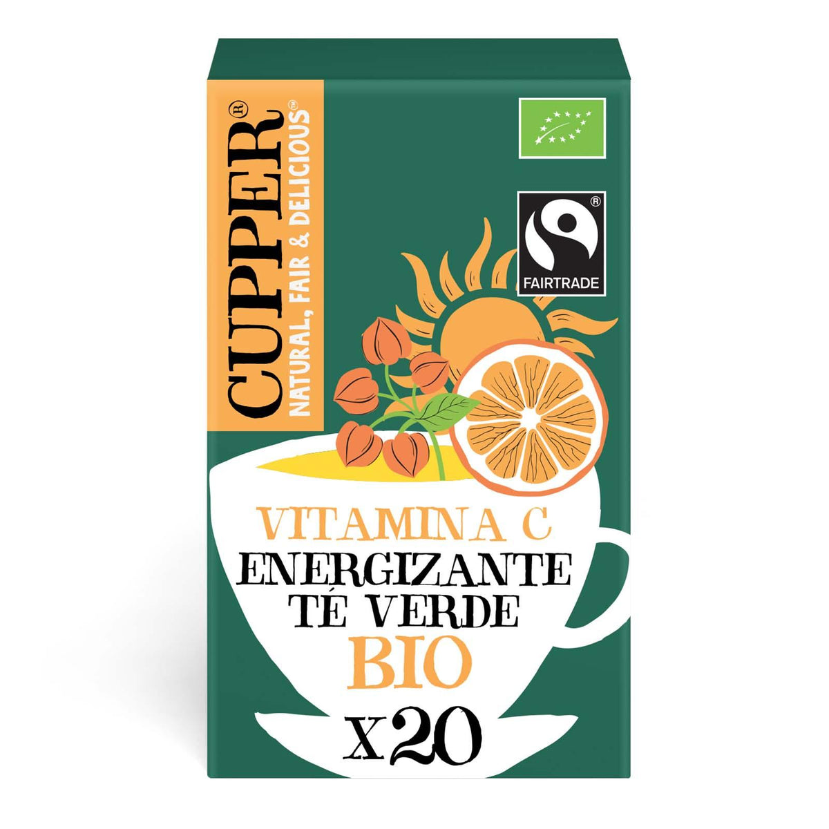 Té Verde Energizante Bio Cupper 20 bolsitas