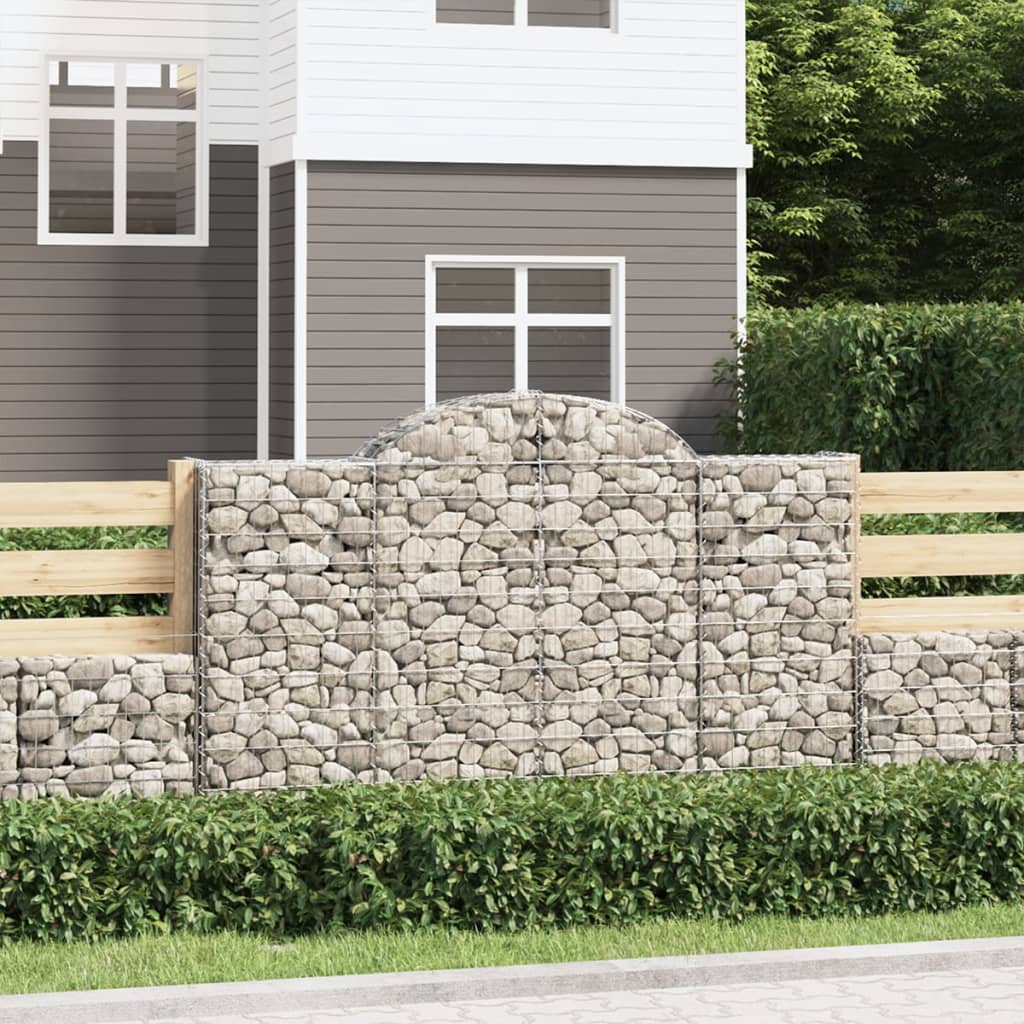 Cestas De Gaviones 3 Uds Forma De Arco Hierro 200x30x120/140 Cm_1