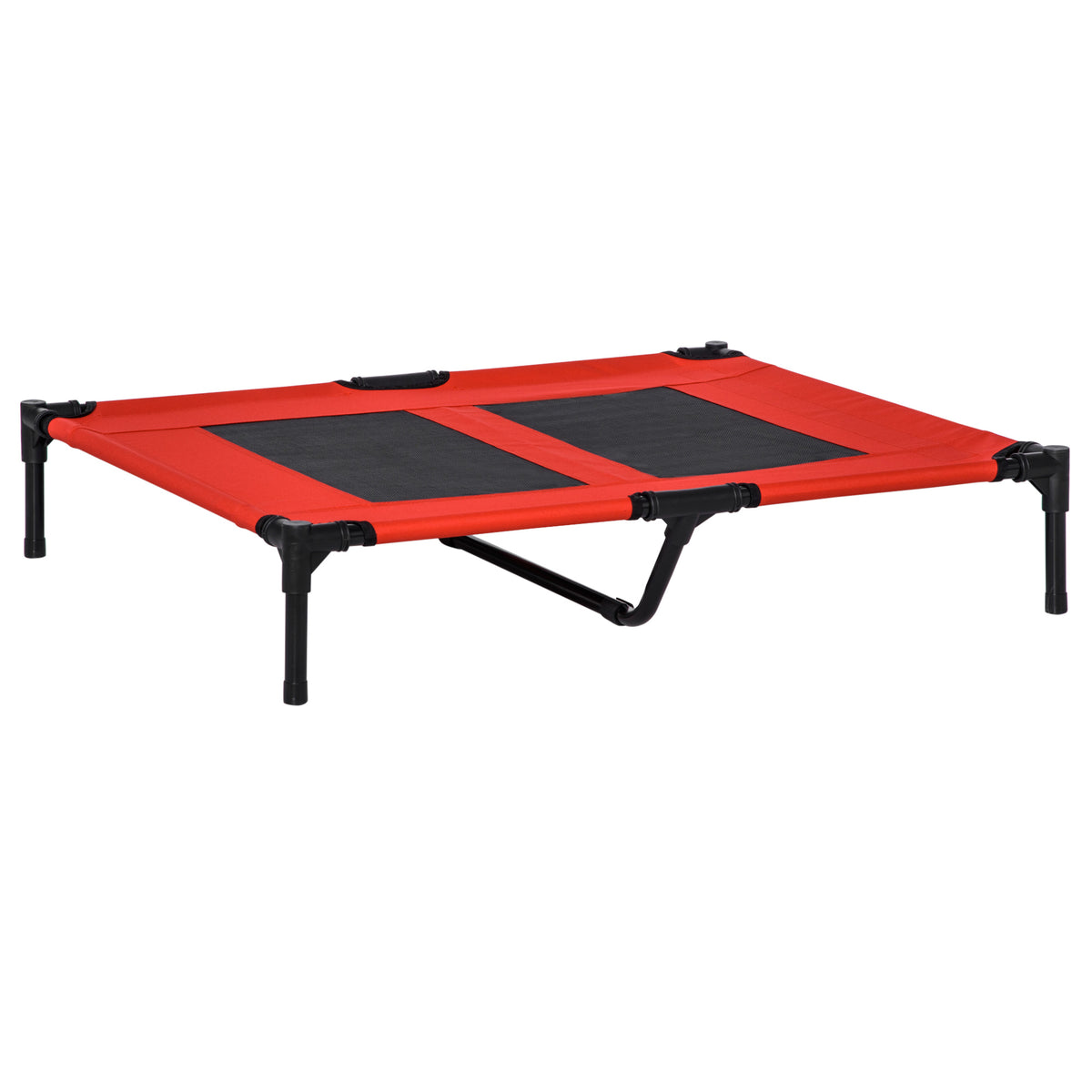 Pawhut Cama Elevada Para Perros Interior Y Exterior 91,5x76,2x18 Cm Rojo_0