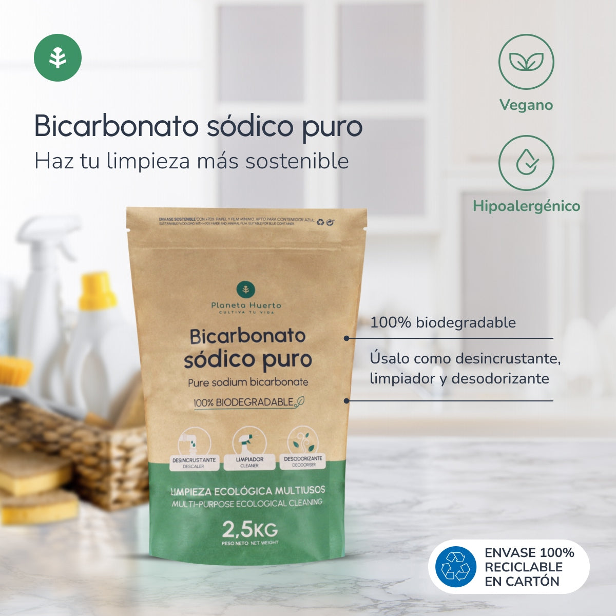 Pack limpieza hogar Zero Waste XL Planeta Huerto 2,5 Kg