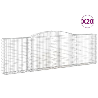 Cestas Gaviones 20 Uds Forma De Arco Hierro 400x30x120/140 Cm_0