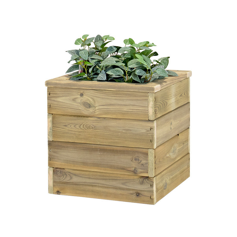 Jardinera Con Autorriego De Madera Nidum Basic Interior Y Exterior Hortalia 40x40x40 Cm_0
