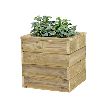 Jardinera Con Autorriego De Madera Nidum Basic Interior Y Exterior Hortalia 40x40x40 Cm_0