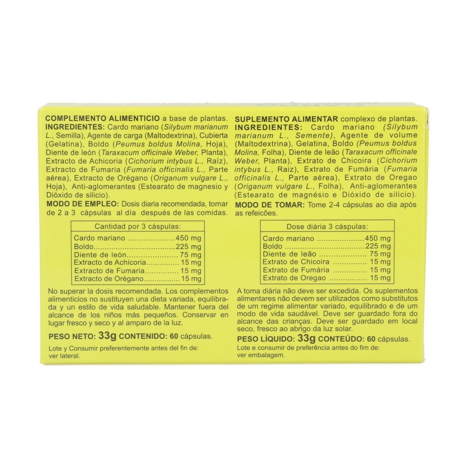 Cardo Mariano Plus Integralia, 60 cápsulas